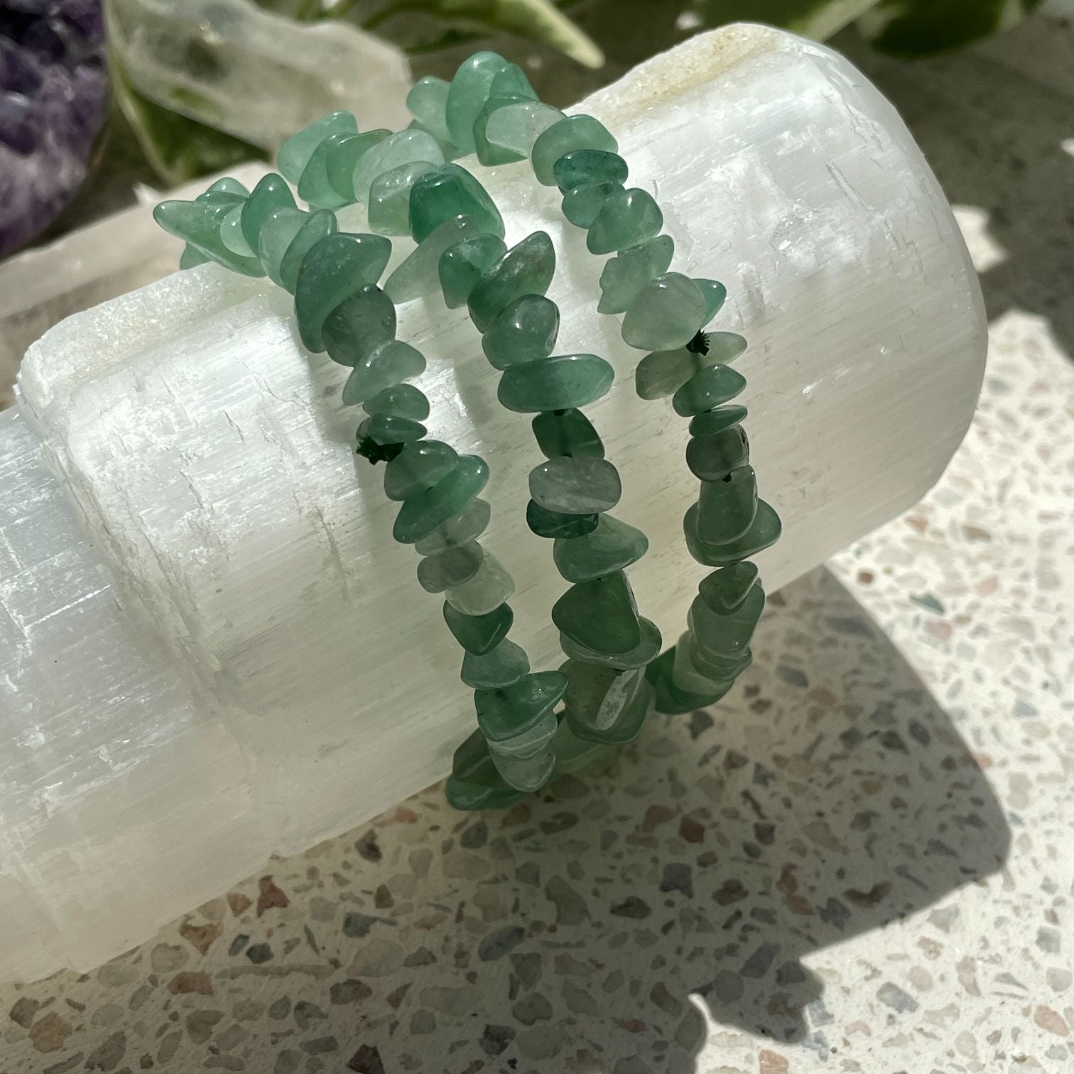Green Aventurine Chip Bracelet Q1/A Green Aventurine Chip Bracelet Q1/A